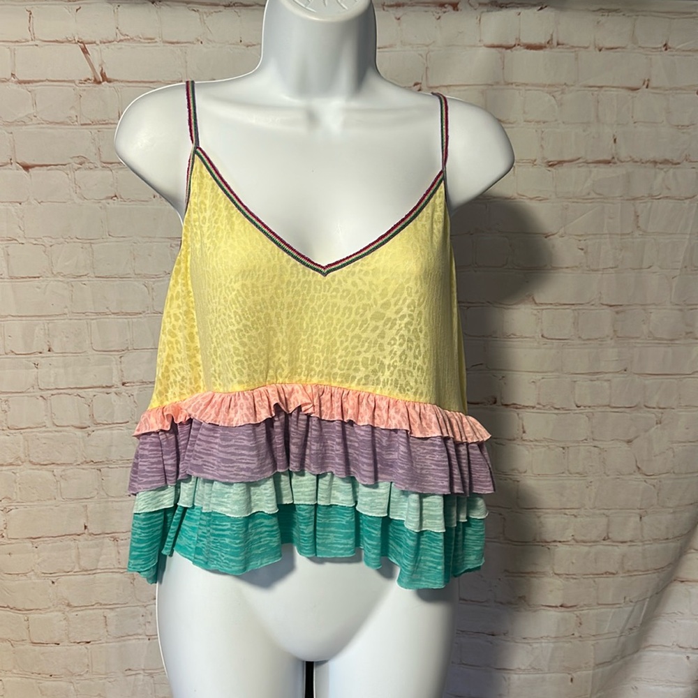 NWT Pitusa Rainbow Crop Top Standard Size